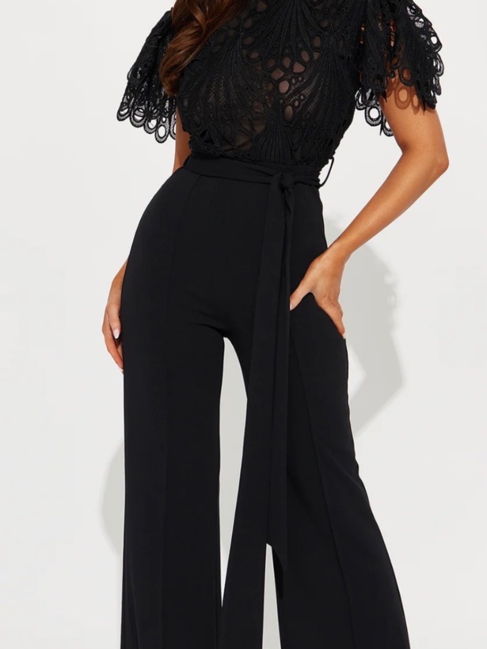 Black Crepe Jumpsuit - Picture 6 of 10